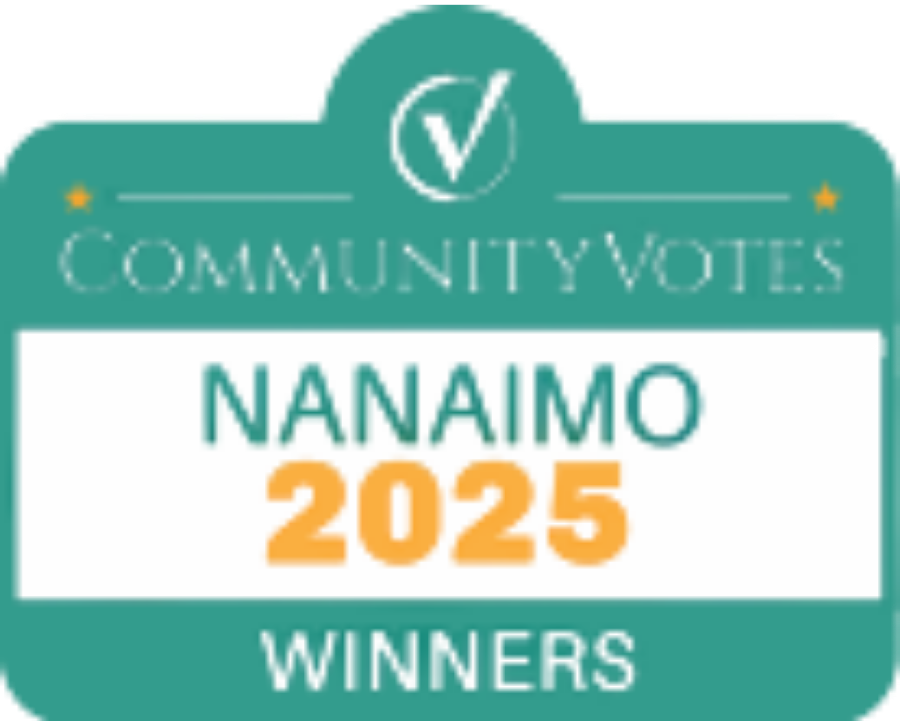 A badge reads: "CommunityVotes Nanaimo 2025 Winners"